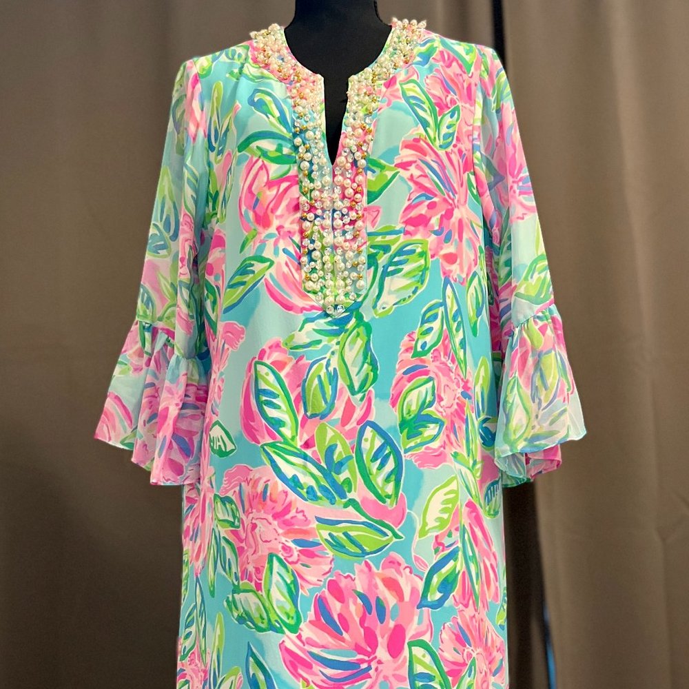 Lilly Pulitzer Elenora Silk Dress NWT – Totally Blossom – Size Large